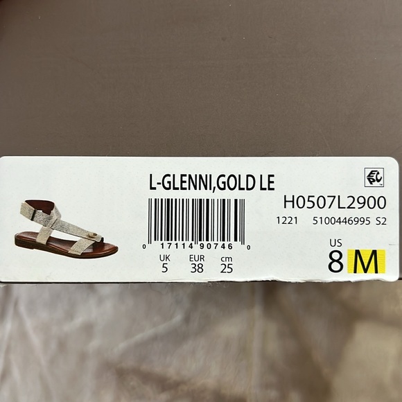 New Franco Sarto L GLENNI, GOLD LE Sandals - Picture 11 of 12